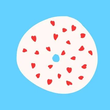 Donut in cartoon flat style Stock Illustration