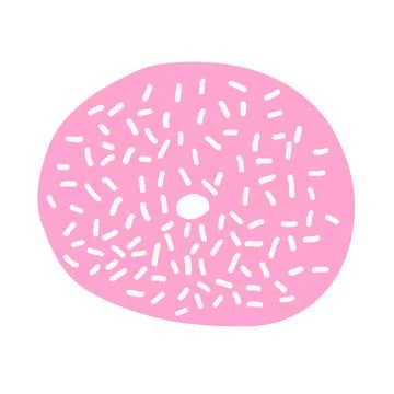 Donut in cartoon flat style Stock Illustration