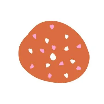 Donut in cartoon flat style Stock Illustration