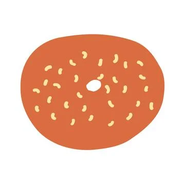 Donut in cartoon flat style Stock Illustration