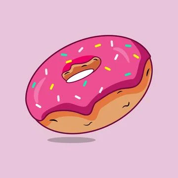 Donut cartoon vector illustration Stock Illustration
