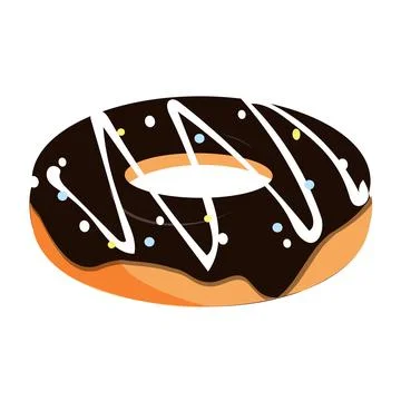 Donut cartoon vector illustration, Various types of donuts Stock Illustration