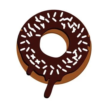 Donut cartoon vector illustration, Various types of donuts Stock Illustration