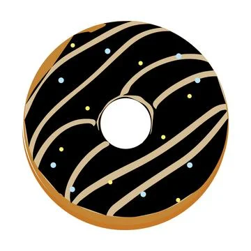 Donut cartoon vector illustration, Various types of donuts Stock Illustration