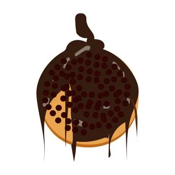 Donut cartoon vector illustration, Various types of donuts Stock Illustration