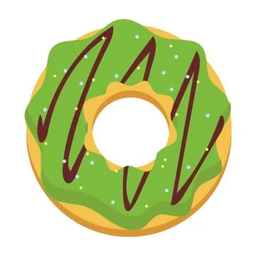 Donut cartoon vector illustration, Various types of donuts Stock Illustration