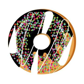 Donut cartoon vector illustration, Various types of donuts Stock Illustration