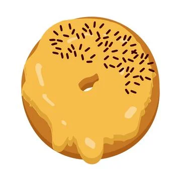 Donut cartoon vector illustration, Various types of donuts Stock Illustration