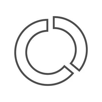 Donut chart against white background Stock Photos