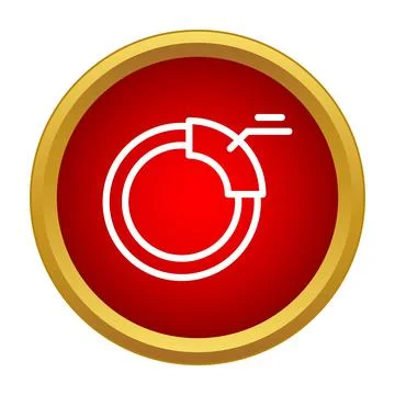 Donut chart data visualization analyzing business statistics icon Stockillustratie
