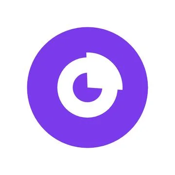 Donut Chart Icon Color Circle Button Business Finance Symbol Vector Stock Illustration