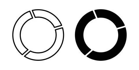 Donut chart icon symbol. Flat Vector illustration Stock Illustration