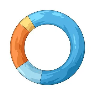 Donut chart illustration Stock Illustration