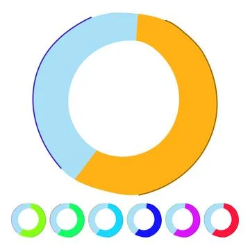 Donut chart visualizing data comparison and business analytics graphic Stockillustratie