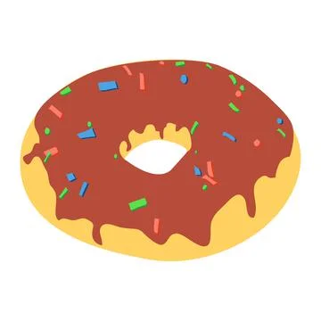 Donut with chokolate glaze Stock Illustration
