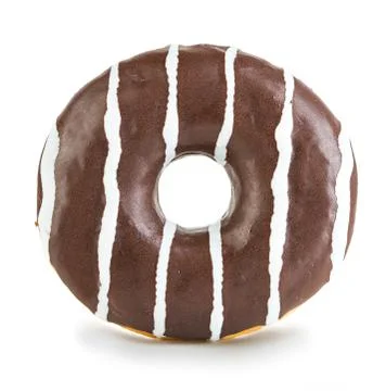 Donut close-up isolated on a white background Stock Photos