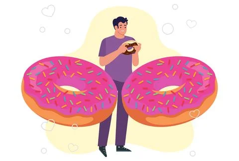 Donut Concept Illustration Stock Illustration