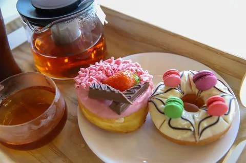 Donut dessert 스톡 사진