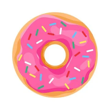 Donut, donut icon, donut set isolated on white background. Stock Illustration