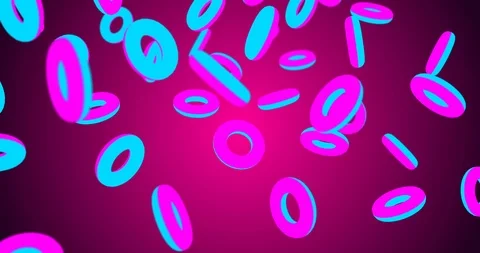 Donut falling flat colors Stockbeeldmateriaal 103729142