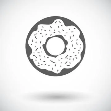 Donut flat icon Stock Illustration