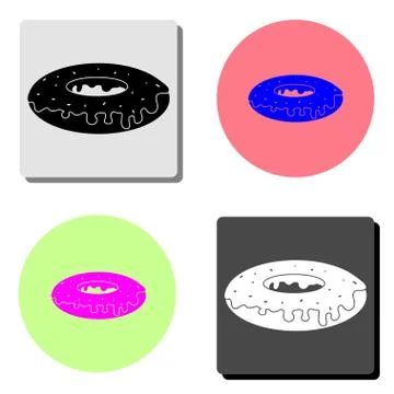 Donut. flat vector icon Stock Illustration