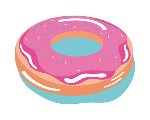 Donut float pool Illustrazione stock