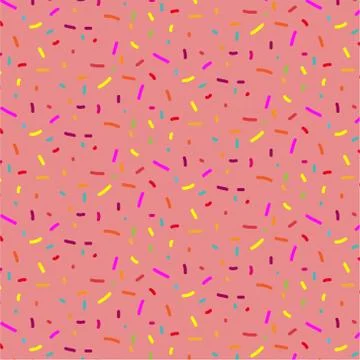 Donut Glaze Pattern With Pink Background. Stock Illustration