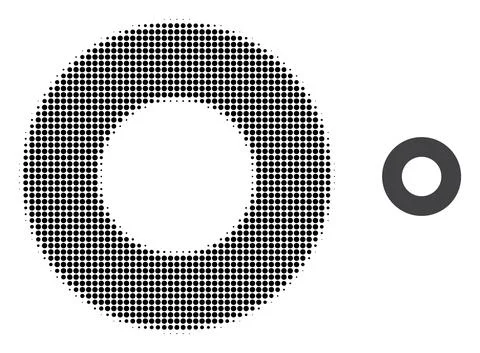 Donut Halftone Dot Icon Stock Illustration