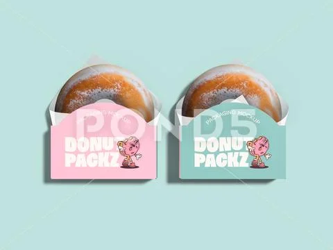 Donut Holder Packaging Mockup PSD Template