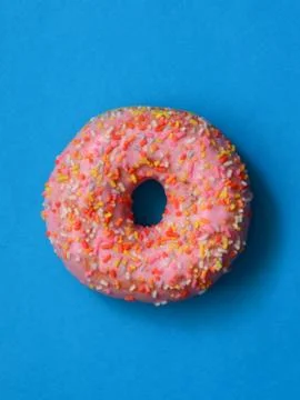 Donut with icing Stock Photos