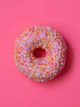 Donut with icing Stock Photos