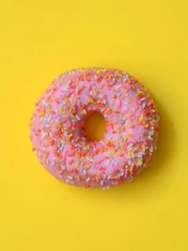 Donut with icing Stock Photos