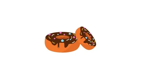 Donut icon animation for motion graphics. Foods and Drinks Icons Stock Footage 147743291