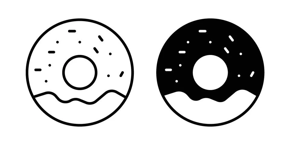 Donut icon vector design. EPS10 Stock Illustration