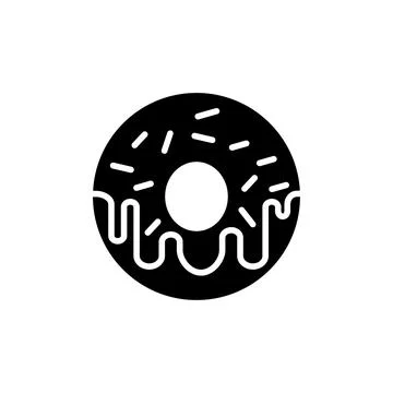 Donut icon vector. doughnut icon. donut logo Stock Illustration