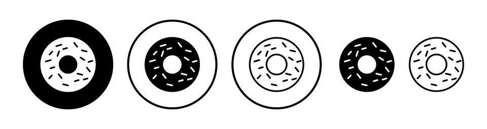 Donut icon vector. doughnut icon. donut logo Stock Illustration