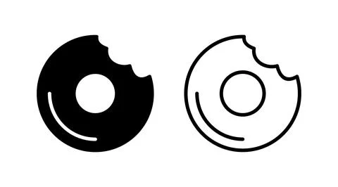 Donut icon vector. doughnut icon. donut logo Stock Illustration