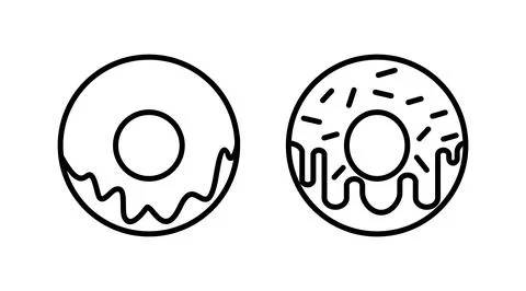 Donut icon vector. doughnut icon. donut logo Stock Illustration