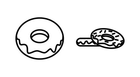 Donut icon vector. doughnut icon. donut logo Stock Illustration