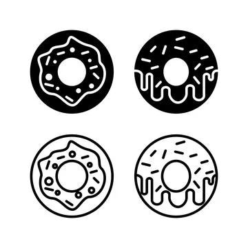 Donut icon vector. doughnut icon. donut logo Stock Illustration