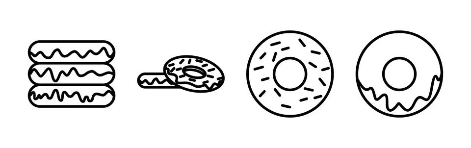 Donut icon vector. doughnut icon. donut logo Stock Illustration