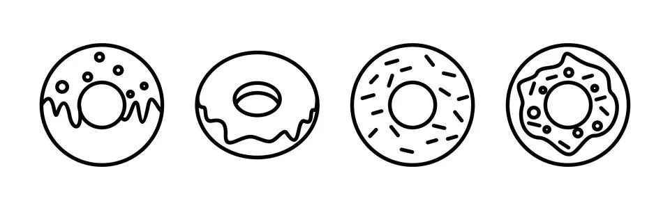 Donut icon vector. doughnut icon. donut logo Stock Illustration