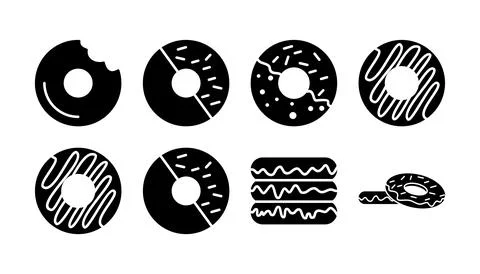 Donut icon vector. doughnut icon. donut logo Stock Illustration