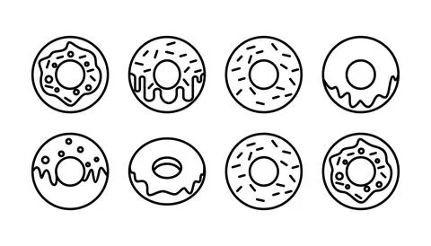 Donut icon vector. doughnut icon. donut logo Stock Illustration