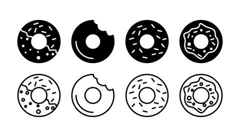 Donut icon vector. doughnut icon. donut logo Stock Illustration