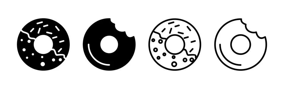 Donut icon vector. doughnut icon. donut logo Stock Illustration