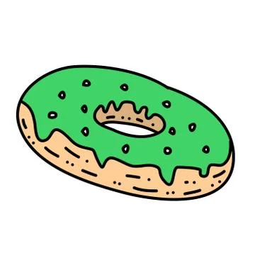 Donut icon vector isolated on white background Stock Illustration