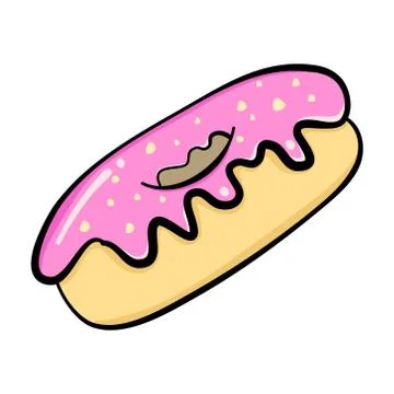 Donut icon vector isolated on white background Stock Illustration