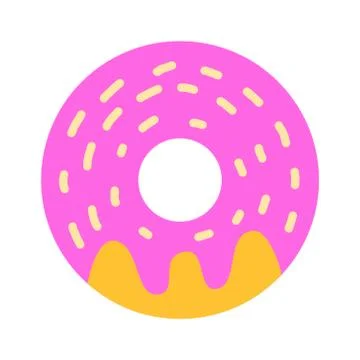 Donut icon vector isolated on white background Stock Illustration